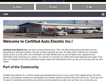 Tablet Screenshot of certifiedautoelectricinc.com
